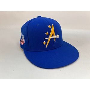 Houston Apollos American League Coastal Baseball Zephyr Fitted Hat Cap 7 3/8